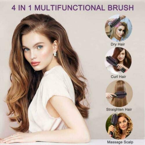 Ronest Hair Dryer Brush - 3 in 1 Hot Air Brush One Step Volumizer for Rotating Straightening (Black), 1000 Watts