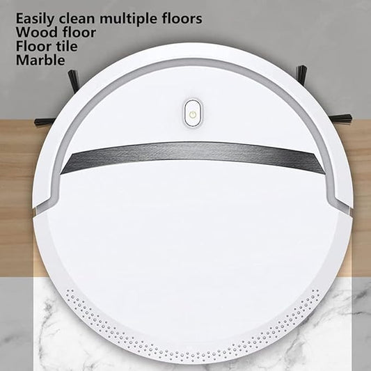 Robot Cleaner, Automatic Circle Sweeper Vacuum Cleaner with Noise Reduction and Long Battery Life Full Space Coverage for Wood Floors