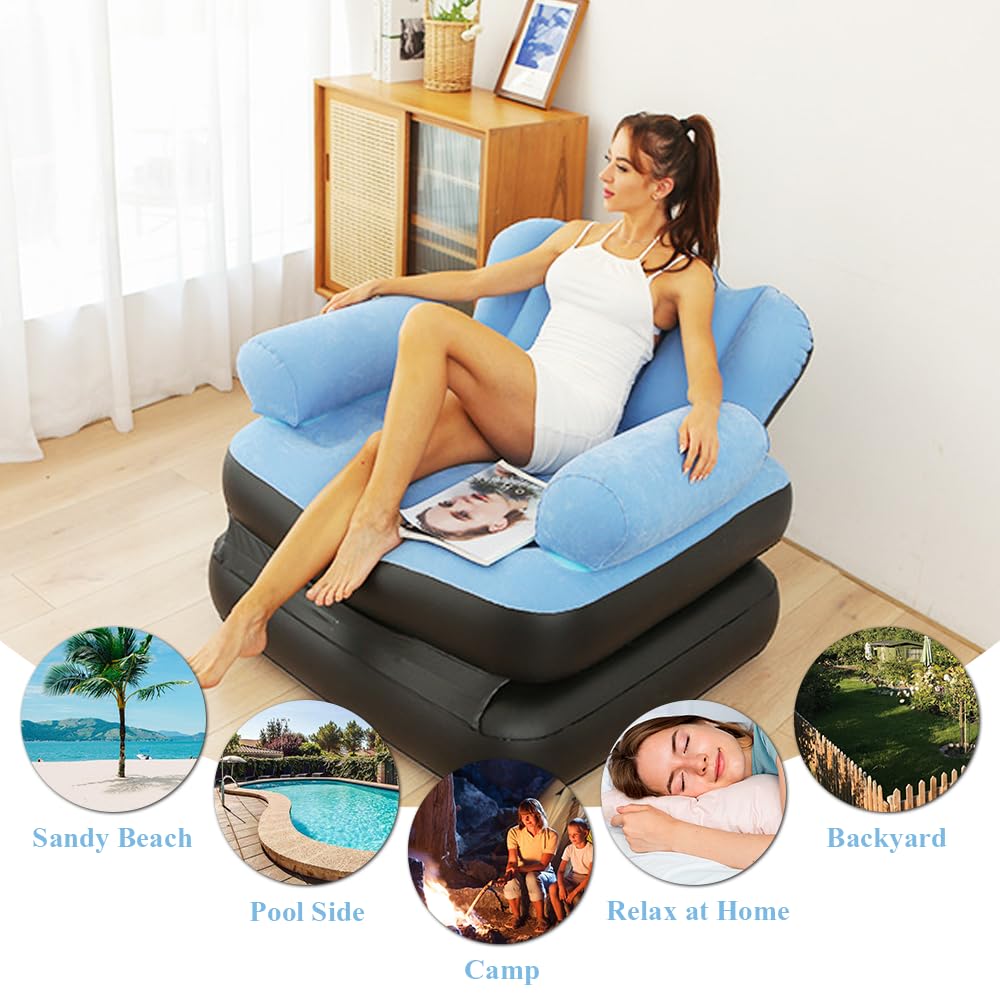 Multifunctional Five in One Inflatable Bed Convenient Foldable Lounge Chair sofa