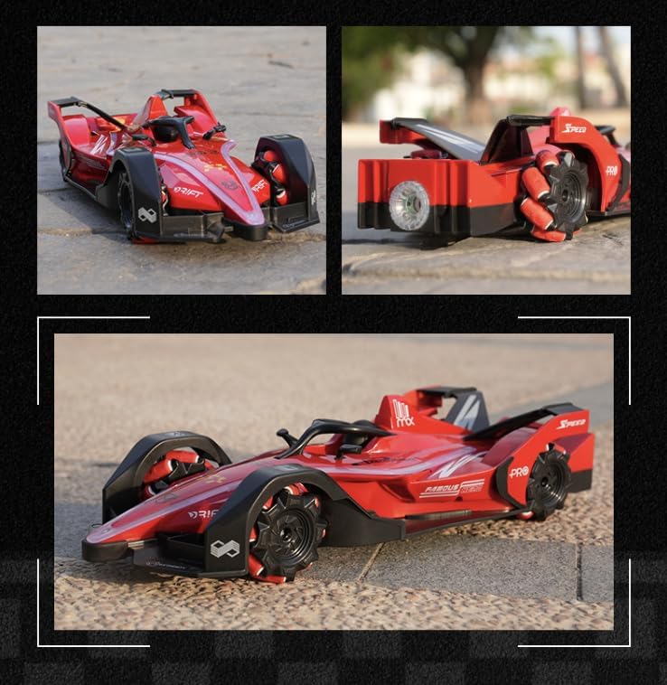F1 Fast RC Drift Car,Hobby Remote Control Car LED Lights 4WD 2.4GHz 360°Rotating RC Race Sport Stunt Car,High Speed Formula 1 Model Vehicle Cool Toys Birthday Gifts for Kids Age of 6+