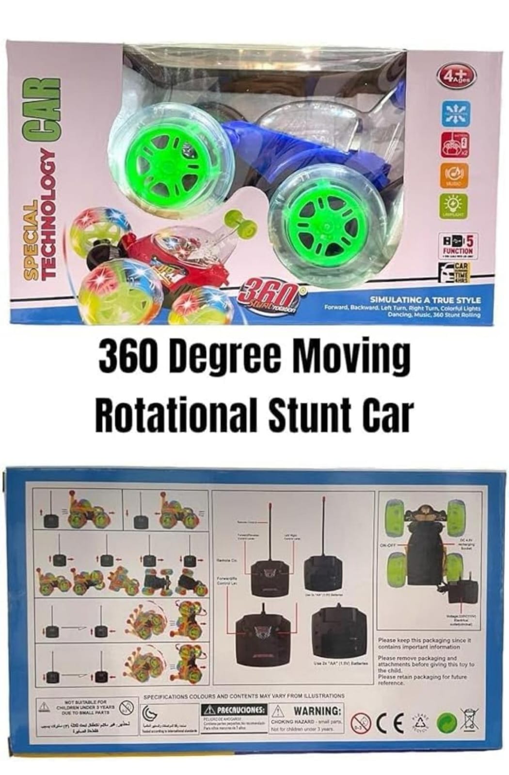 360° rotation stunt car