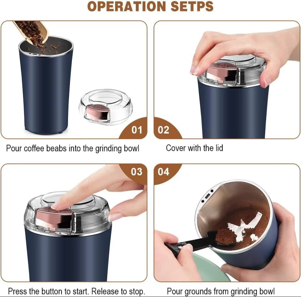 4 inch Portable Electric Spice Coffee Grinder