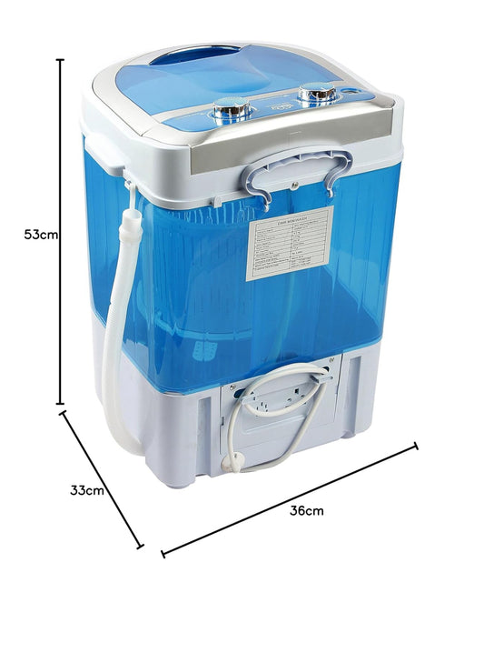 Portable 3 kg 2 Star Single Tub Top Load Mini Washing Machine with 1.5 kg Dryer Basket (Blue)
