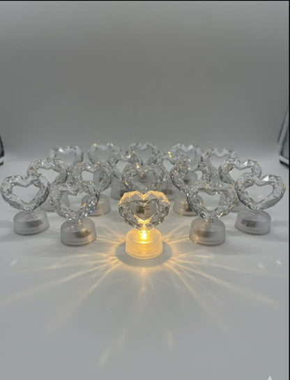 Heart Shape LED Candle Light (Pack of 24)