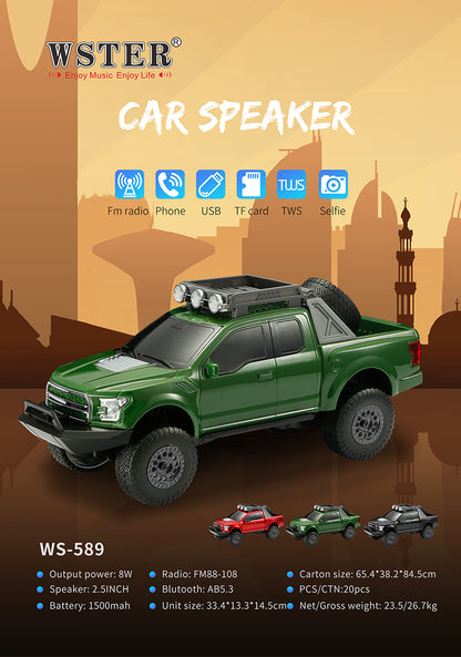 WS-589 Ford Raptor Portable Rechargeable Bluetooth Speaker
