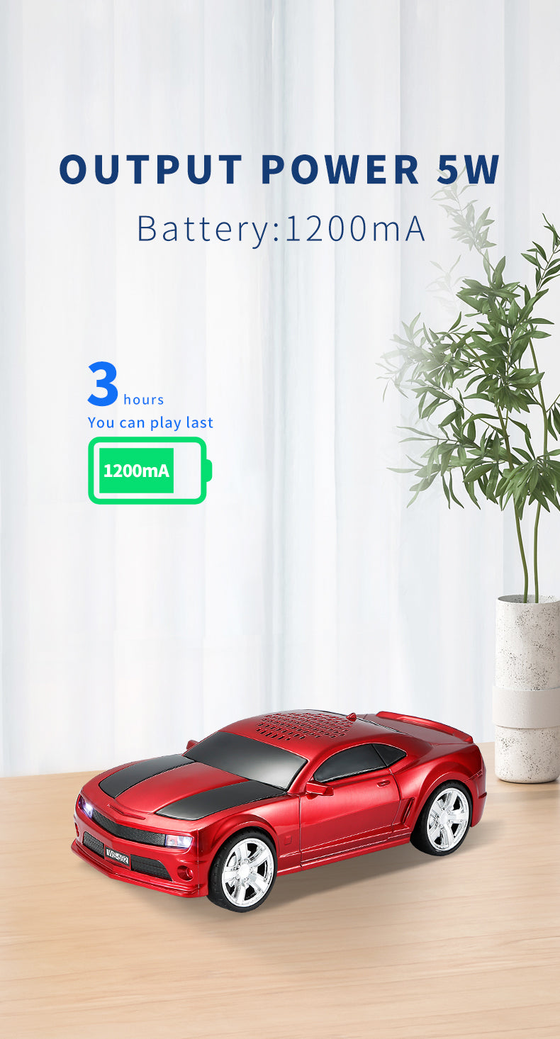 WS-592 Portable Car-Shaped Rechargeable Bluetooth Speaker