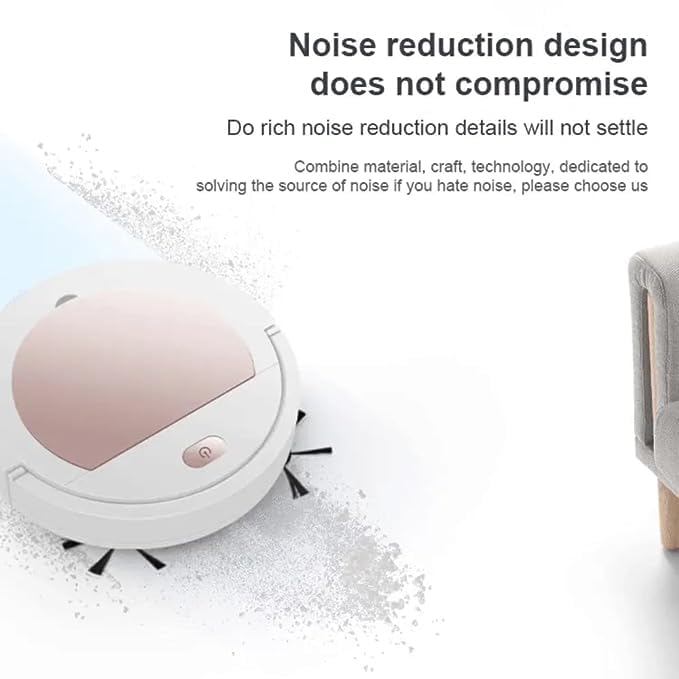 Robot Cleaner, Automatic Circle Sweeper Vacuum Cleaner with Noise Reduction and Long Battery Life Full Space Coverage for Wood Floors