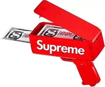 Toysgenix Supreme Money Gun Cash .Cannon for Wedding, Parties and Fun – Includes 100 Fake Dollars Money Gun