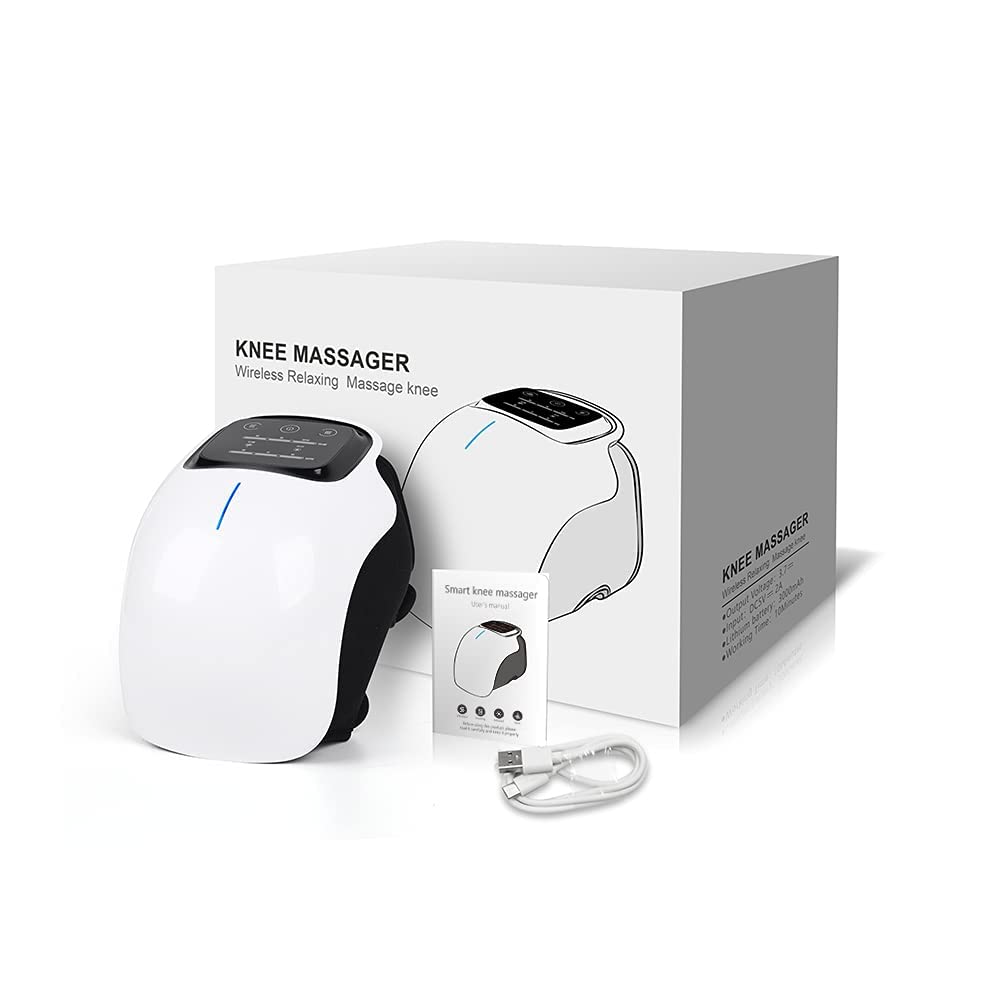 Knee Massager with Heat and Kneading for Pain Relie,Infrared Heated Vibration Physiotherapy for Arthritis Massager，Cramps and Joint Warmer Rechargeable LED Display