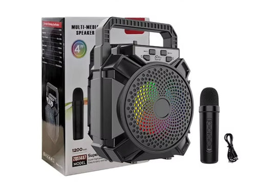 ZQS1487 4-Inch Mini BT/USB Speaker With Wireless Microphone