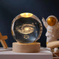 3D Galaxy Crystal Ball Night Lamp - Engraved USB Table LED Wooden Light for Home Office Decoration and Birthday Gift (Galaxy)(Warm White) Visit the One94Store Store