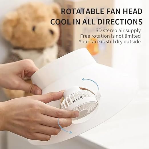 Products USB Rechargeable Cap with Fan Adjustable 3 Gear Wind Speed (White)