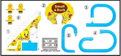 Baby Happy Duck Track Set Toys for Kids Climbing Stairs Dancing Duck Slide Toy with Light and Music - 3 Piece Small Duck
