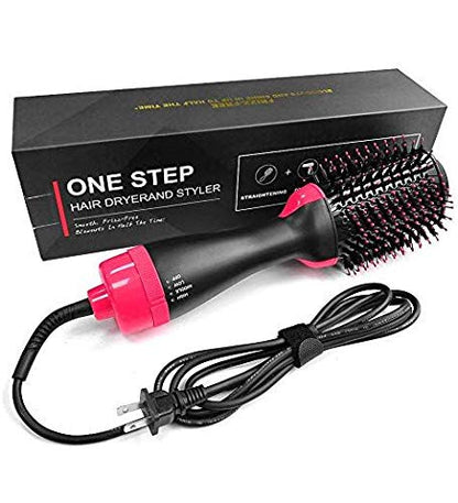 Ronest Hair Dryer Brush - 3 in 1 Hot Air Brush One Step Volumizer for Rotating Straightening (Black), 1000 Watts