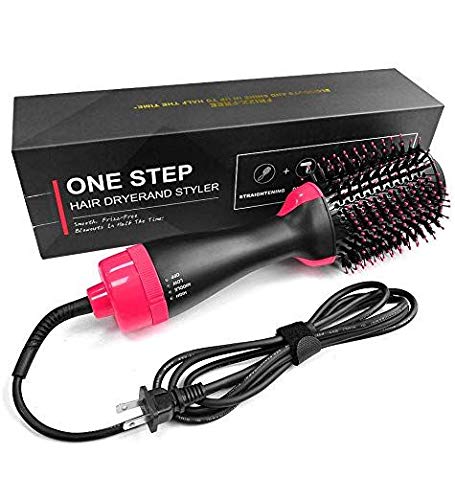 Ronest Hair Dryer Brush - 3 in 1 Hot Air Brush One Step Volumizer for Rotating Straightening (Black), 1000 Watts