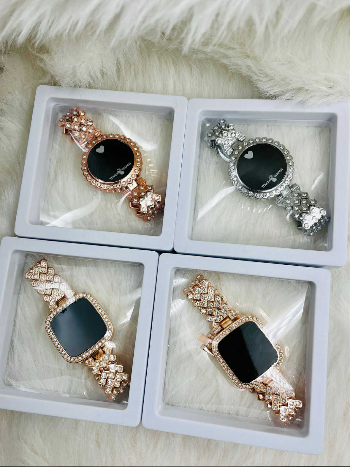 Digital Rhinestone Watch Set of 4