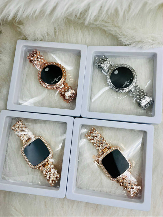 Digital Rhinestone Watch Set of 4