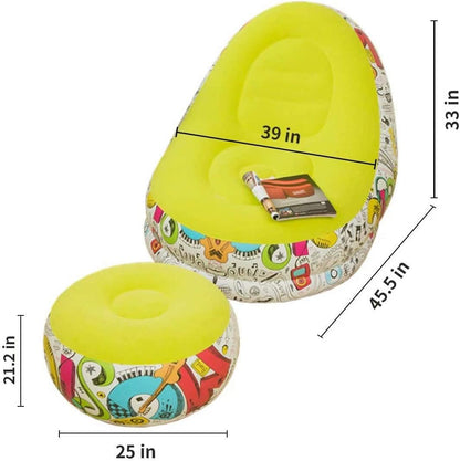 Inflatable Chair with Footstool