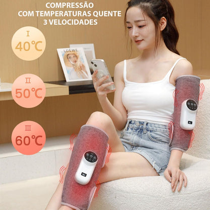 Leg Massager for Circulation and Pain Relief, Calf Air Compression Massager with Heat, Leg Massager with 3 Intensities, 3 Modes, Easy to Use, Muscle Relaxation