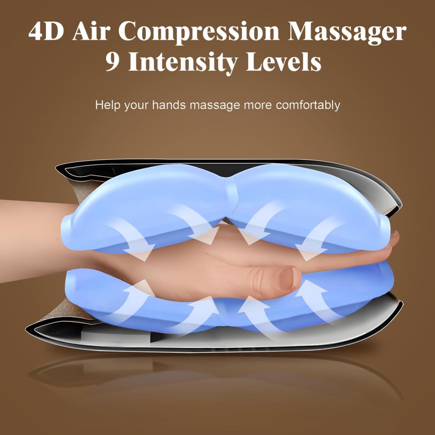 Hand Massager, 9 Modes 9 Intensities Hand Massage, Cordless Hand Massager for Arthritis and Carpal Tunnel, Gift for Women Mother's Day Father's Day
