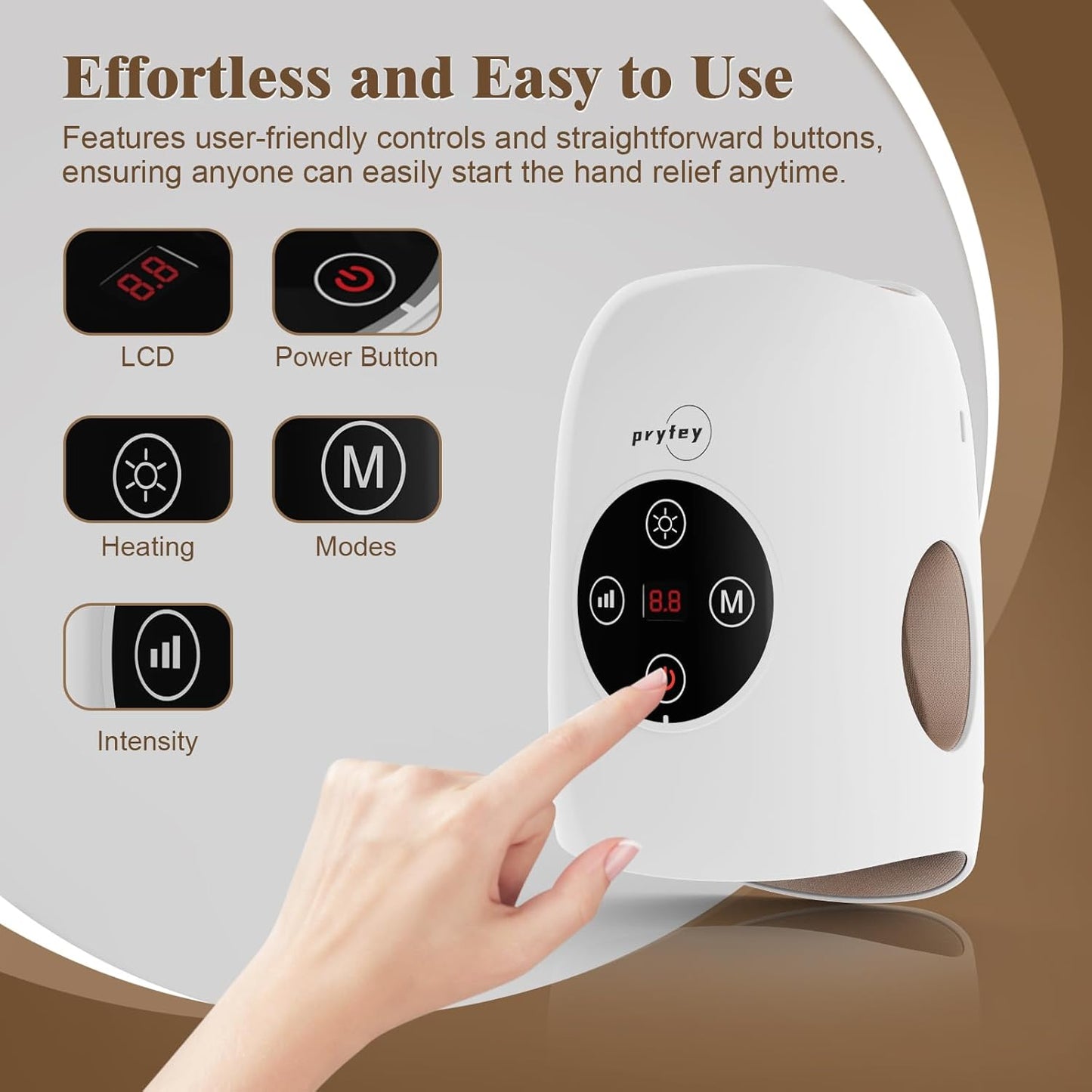 Hand Massager, 9 Modes 9 Intensities Hand Massage, Cordless Hand Massager for Arthritis and Carpal Tunnel, Gift for Women Mother's Day Father's Day