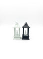 Mini LED Candle Lanterns for Home Décor – Black & White Vintage Lantern Set (PACK OF 24)