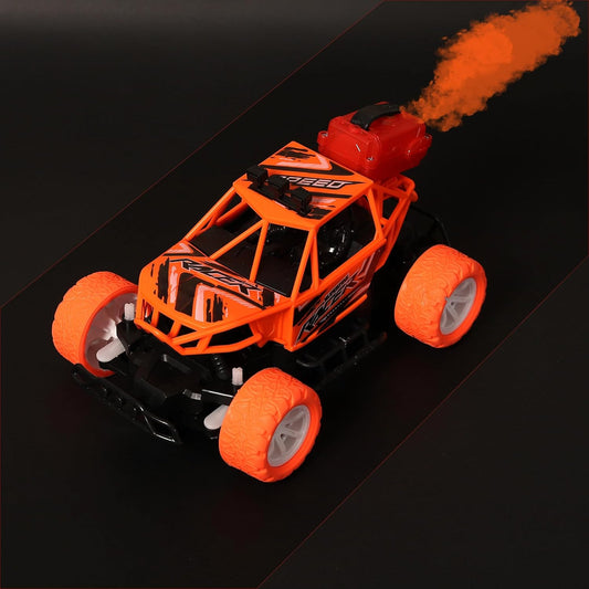 Remote Control Car for Kids with Mist Smoke Spray Function 2 WD Monster Truck Rock Crawler Climbing RC Toy Vehicle Car for Boys and Girls (Orange) (Latest 2024)