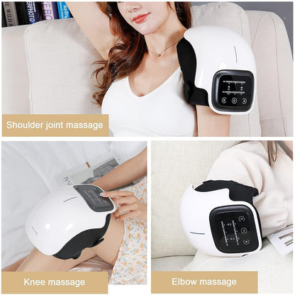 Knee Massager with Heat and Kneading for Pain Relie,Infrared Heated Vibration Physiotherapy for Arthritis Massager，Cramps and Joint Warmer Rechargeable LED Display