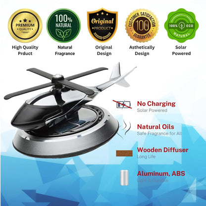 Car Air Fresheners Rotatable Helicopter Car Perfume Airplane New Car Scent Car Freshener Fighter Car Smell Air Freshener Creative Car Smell Air Freshener Automotive Air Fresheners (silver)