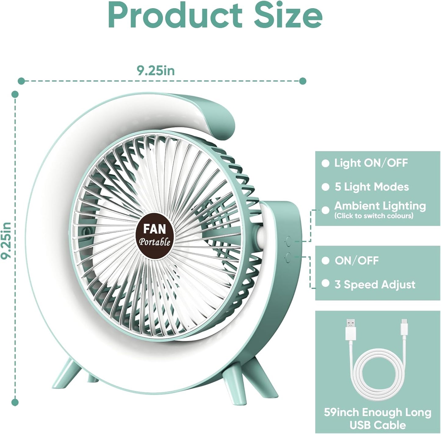 OSUKE Portable Desk Fan