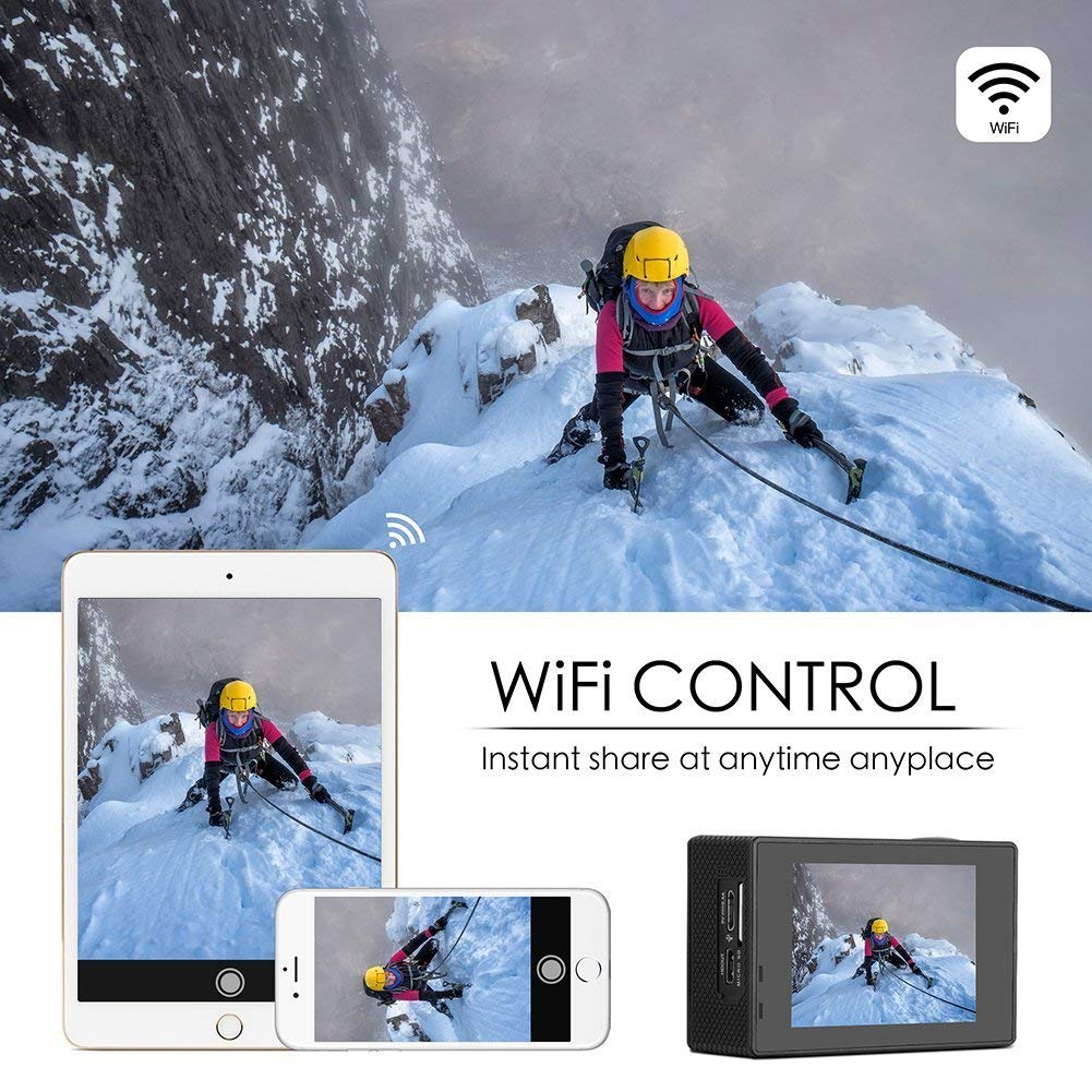 4k wifi action camera ultra hd wide angle go pro