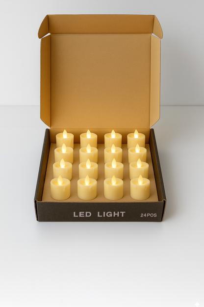 LED Wax Candle Light (Pack of 24) – Realistic Flickering Flameless