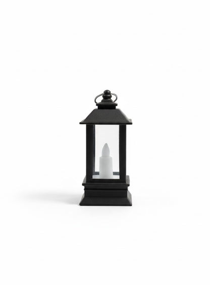 Mini LED Candle Lanterns for Home Décor – Black & White Vintage Lantern Set (PACK OF 24)