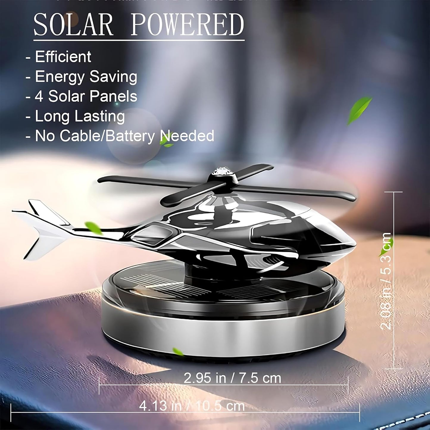 Car Air Fresheners Rotatable Helicopter Car Perfume Airplane New Car Scent Car Freshener Fighter Car Smell Air Freshener Creative Car Smell Air Freshener Automotive Air Fresheners (silver)