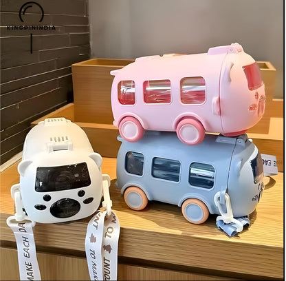 Cute Bear Bus Shape Water Bottle for Kids