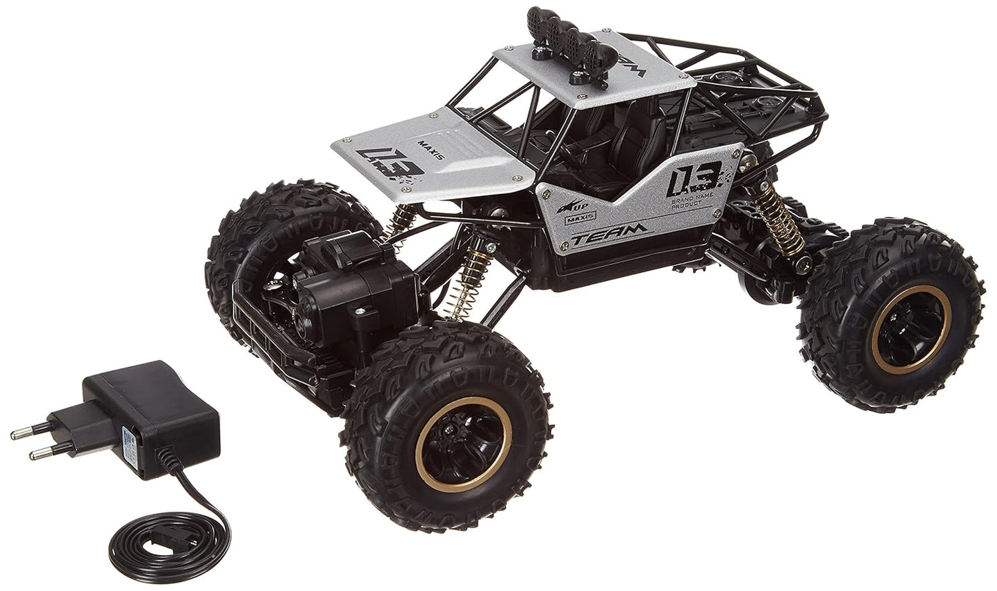 Ethnic Forest 1: 18 Rechargeable Rock Crawling 4WD 2.4 GHz 4x4 Rally Car Remote Control Monster Truck | Monster Truck Kids Toys, Multicolor