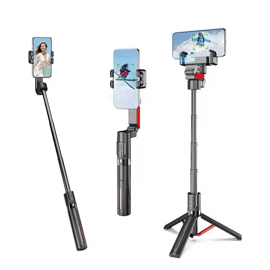 Selfie stick Tripods Stablizer with Build in camera