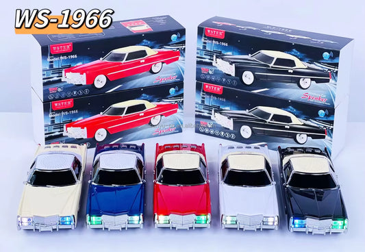 WS-1966 Portable Vintage Car-Shaped Rechargeable Bluetooth Speaker