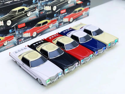 WS-1966 Portable Vintage Car-Shaped Rechargeable Bluetooth Speaker