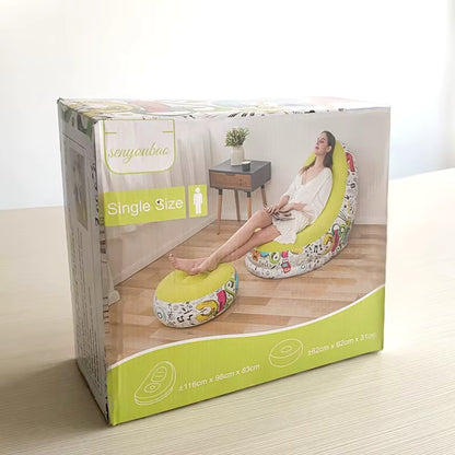 Inflatable Chair with Footstool