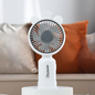 Mini USB Handheld Fan with Ears, Crown and LED Light