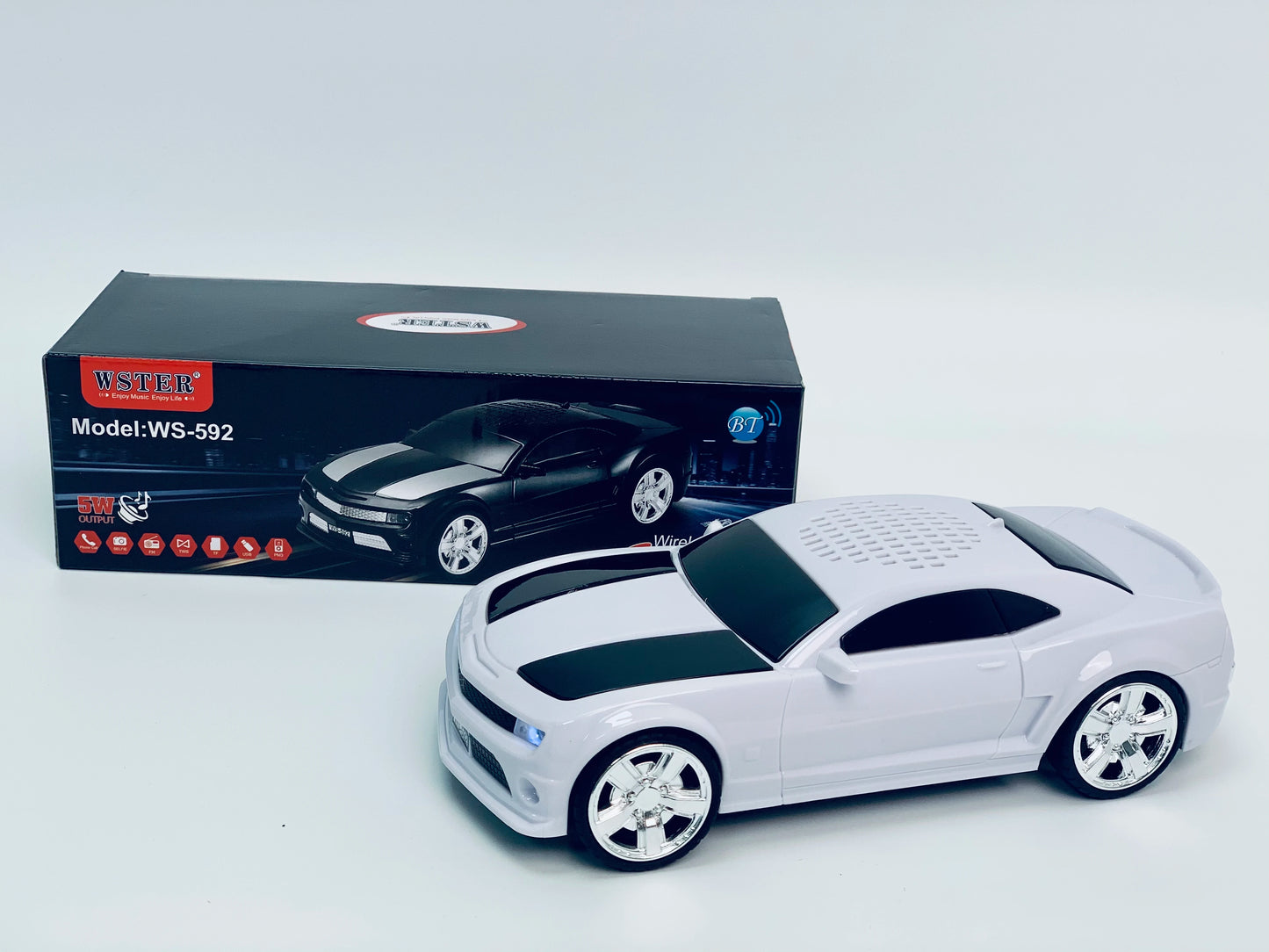 WS-592 Portable Car-Shaped Rechargeable Bluetooth Speaker