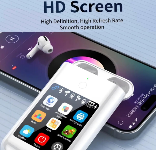 E+ EARBUDS WITH HD SCREEN, GAMEPLAY, LIGHT EMERGENCY, AND MUSIC