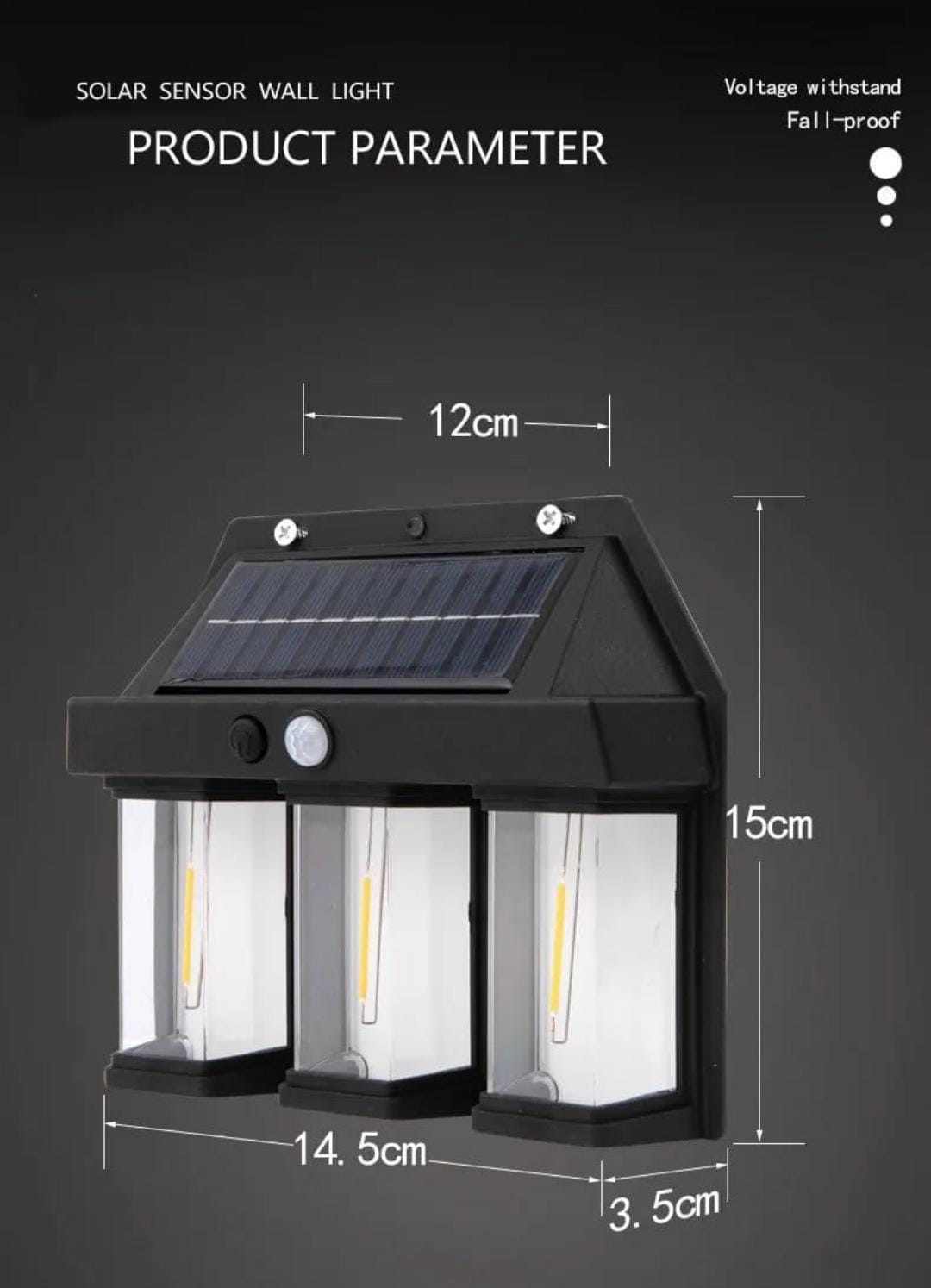 Solar interaction wall lamp