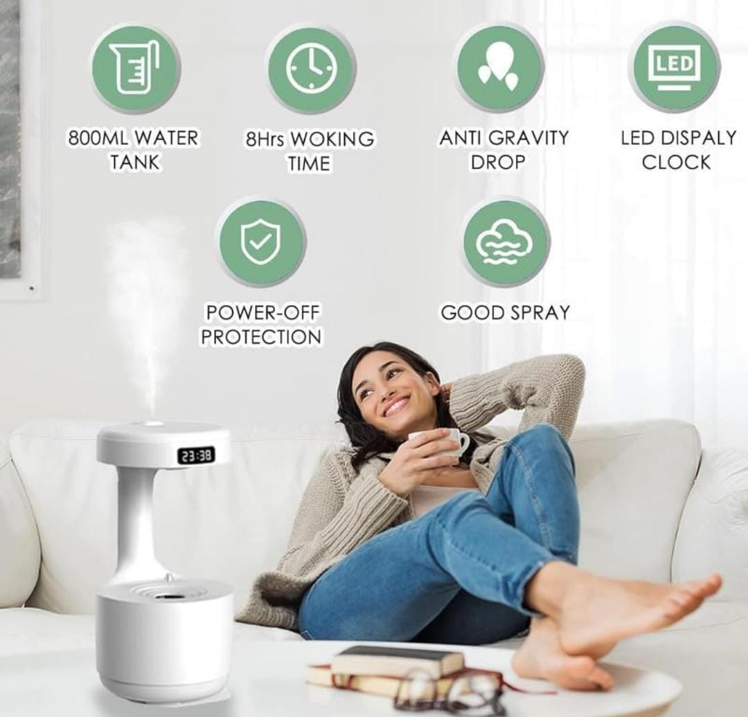 Anti-Gravity Water Droplet Humidifier