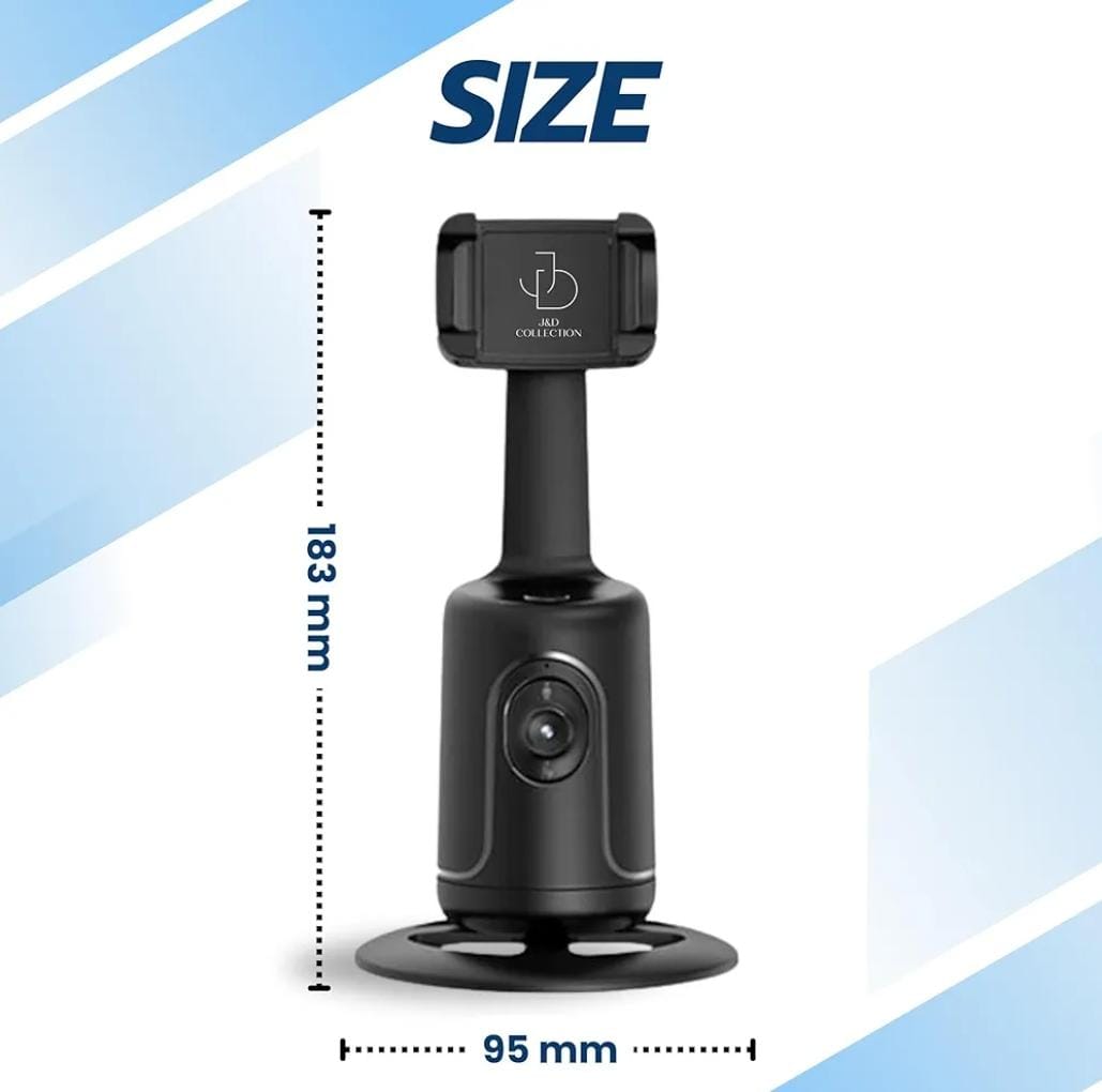 Auto face tracking selfie stick tripod