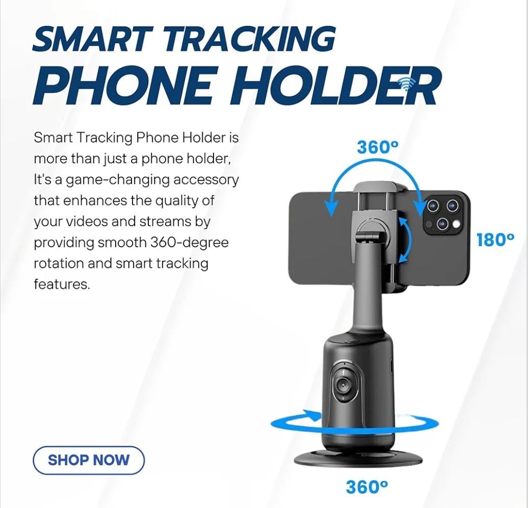 Auto face tracking selfie stick tripod