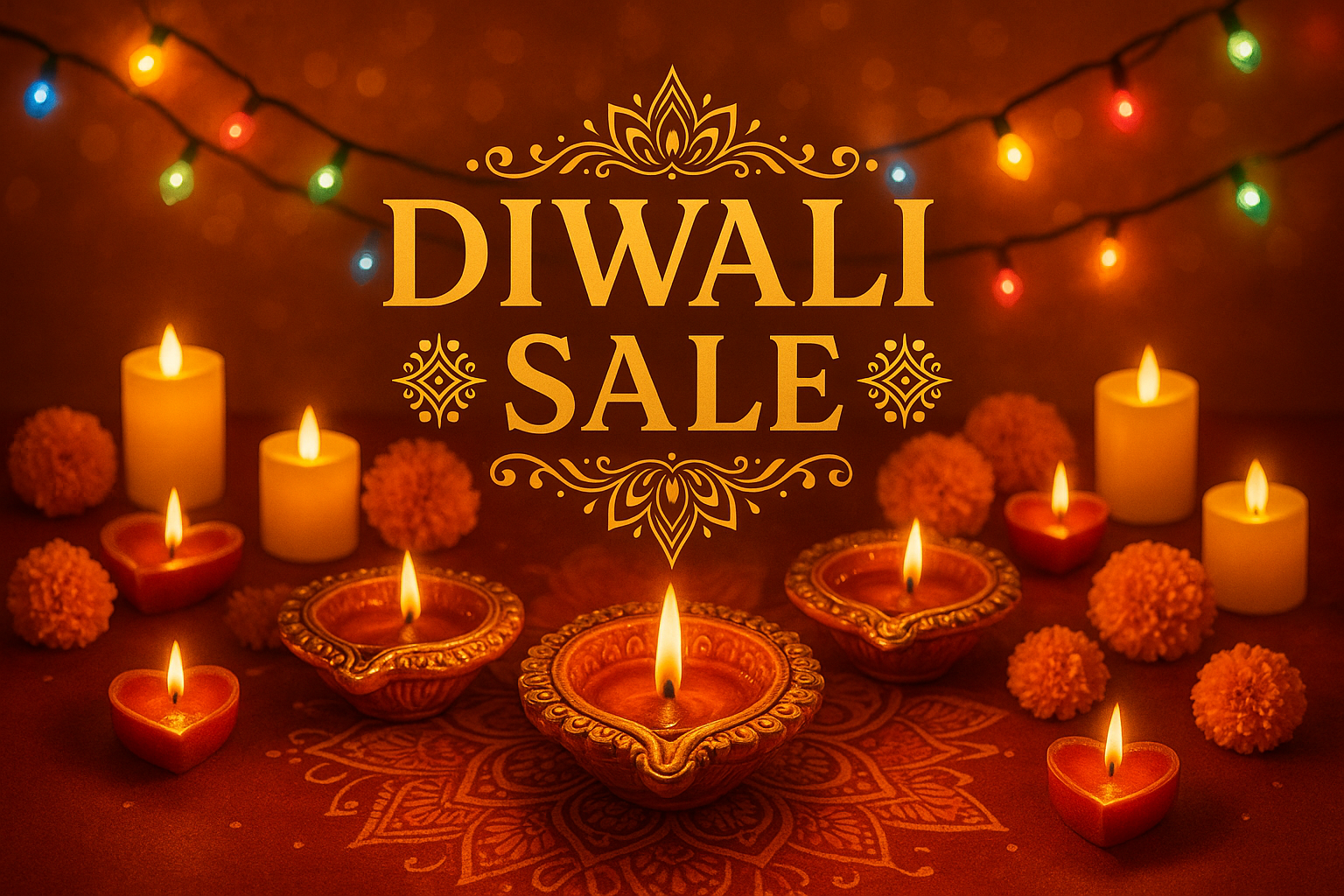 DIWALI LIGHTS ARE IN SALE, LAMP, FLAMELESS CANDLES, HEART SHAPE CANDLES ARE ON SALE