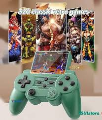 2024 New Arrival Q20 Handheld Game Console+Controller in One, 520 Games Single Double Player Game
