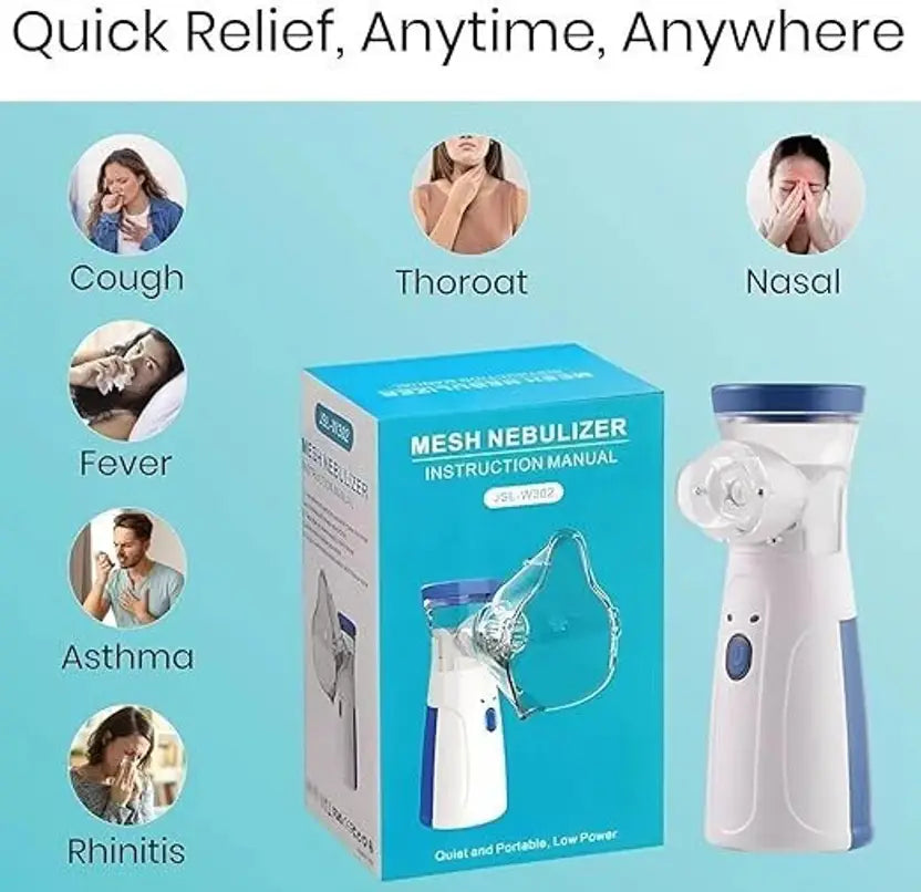 Portable Nebulizer for Adults,Kids for Breathing Problem White-Blue Nebulizer